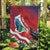 Personalised Kiribati Tarawa Atoll Garden Flag Frigate Bird With Map Tropical Style