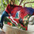 Personalised Kiribati Tarawa Atoll Quilt Frigate Bird With Map Tropical Style