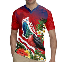 Personalised Kiribati Tarawa Atoll Rugby Jersey Frigate Bird With Map Tropical Style LT14 - Polynesian Pride