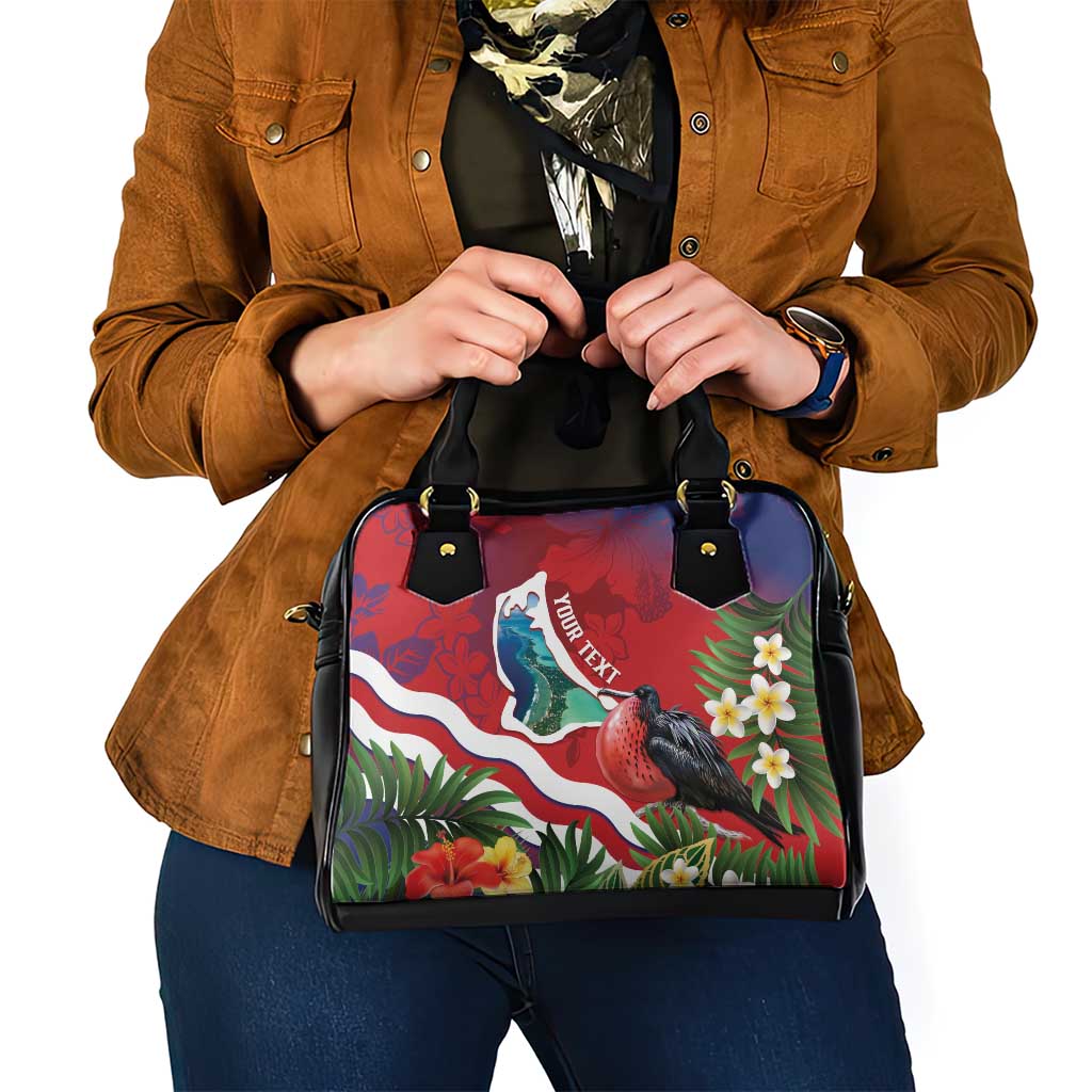 Personalised Kiribati Tarawa Atoll Shoulder Handbag Frigate Bird With Map Tropical Style LT14 - Polynesian Pride