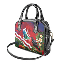 Personalised Kiribati Tarawa Atoll Shoulder Handbag Frigate Bird With Map Tropical Style LT14 - Polynesian Pride