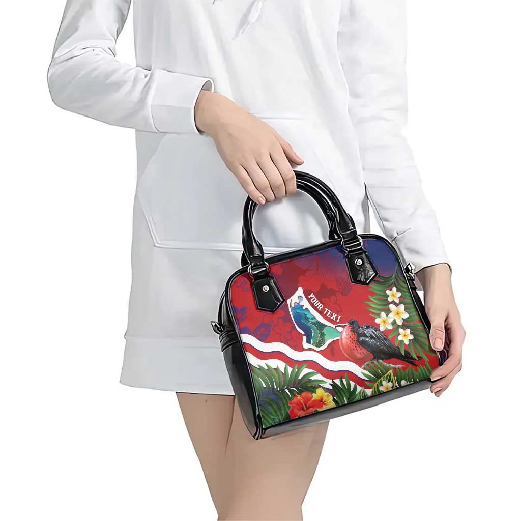 Personalised Kiribati Tarawa Atoll Shoulder Handbag Frigate Bird With Map Tropical Style LT14 - Polynesian Pride