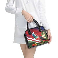 Personalised Kiribati Tarawa Atoll Shoulder Handbag Frigate Bird With Map Tropical Style LT14 - Polynesian Pride