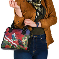 Personalised Kiribati Tarawa Atoll Shoulder Handbag Frigate Bird With Map Tropical Style LT14 - Polynesian Pride