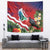 Personalised Kiribati Tarawa Atoll Tapestry Frigate Bird With Map Tropical Style