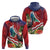 Personalised Kiribati Tarawa Atoll Zip Hoodie Frigate Bird With Map Tropical Style