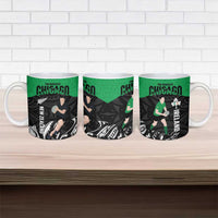New Zealand and Ireland Rugby Ceramic Mug Chicago 2025 Go All Black Shamrocks LT14 - Polynesian Pride