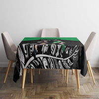 New Zealand and Ireland Rugby Tablecloth Chicago 2025 Go All Black Shamrocks LT14 - Polynesian Pride