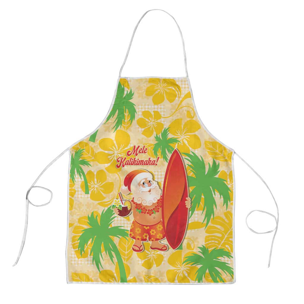 Aloha Hawaii Christmas Apron Mele Kalikimaka Funny Santa Palaka Quilt Motifs LT14 Yellow - Polynesian Pride
