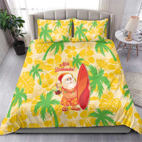 Aloha Hawaii Christmas Bedding Set Mele Kalikimaka Funny Santa Palaka Quilt Motifs LT14 - Polynesian Pride