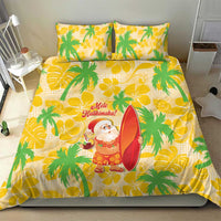Aloha Hawaii Christmas Bedding Set Mele Kalikimaka Funny Santa Palaka Quilt Motifs LT14 - Polynesian Pride