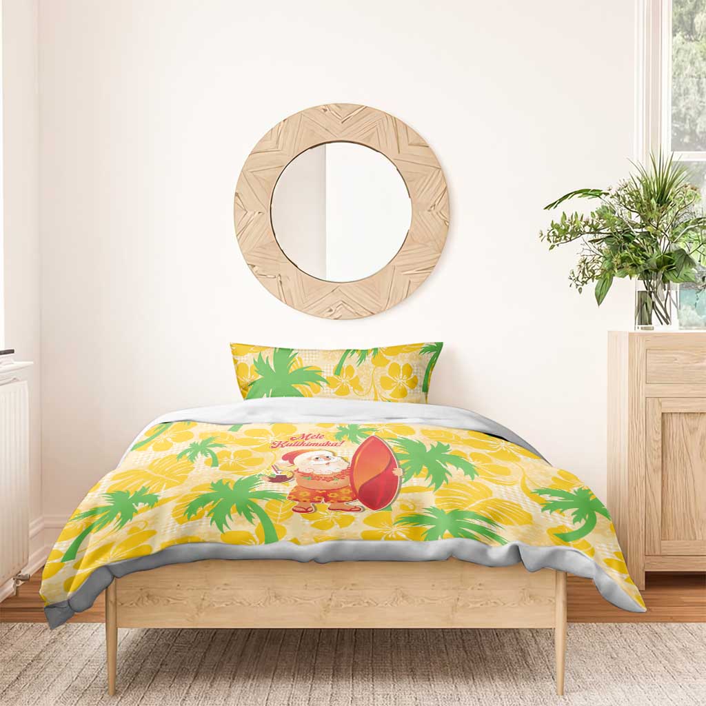 Aloha Hawaii Christmas Bedding Set Mele Kalikimaka Funny Santa Palaka Quilt Motifs LT14 - Polynesian Pride