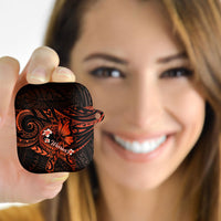 Polynesia Leukemia Awareness Month AirPods Case Warrior Butterfly Polynesian Orange Ribbon LT14 - Polynesian Pride