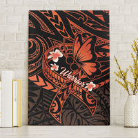Polynesia Leukemia Awareness Month Canvas Wall Art Warrior Butterfly Polynesian Orange Ribbon LT14 Without Frame Orange - Polynesian Pride