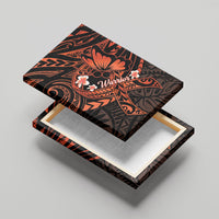 Polynesia Leukemia Awareness Month Canvas Wall Art Warrior Butterfly Polynesian Orange Ribbon LT14 - Polynesian Pride