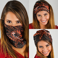 Polynesia Leukemia Awareness Month Neck Gaiter Warrior Butterfly Polynesian Orange Ribbon LT14 - Polynesian Pride