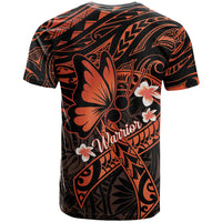Polynesia Leukemia Awareness Month T Shirt Warrior Butterfly Polynesian Orange Ribbon LT14 - Polynesian Pride