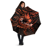 Polynesia Leukemia Awareness Month Umbrella Warrior Butterfly Polynesian Orange Ribbon LT14 - Polynesian Pride