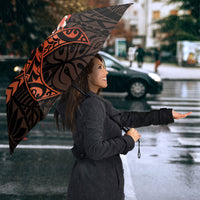 Polynesia Leukemia Awareness Month Umbrella Warrior Butterfly Polynesian Orange Ribbon LT14 - Polynesian Pride