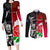 New Zealand And England Rugby Couples Matching Long Sleeve Bodycon Dress and Long Sleeve Button Shirt 2023 World Cup All Black Combine Red Roses LT14 Black - Polynesian Pride