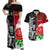 New Zealand And England Rugby Couples Matching Off Shoulder Maxi Dress and Hawaiian Shirt 2023 World Cup All Black Combine Red Roses LT14 Black - Polynesian Pride