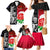 New Zealand And England Rugby Family Matching Mermaid Dress and Hawaiian Shirt 2023 World Cup All Black Combine Red Roses LT14 - Polynesian Pride