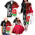 New Zealand And England Rugby Family Matching Off Shoulder Long Sleeve Dress and Hawaiian Shirt 2023 World Cup All Black Combine Red Roses LT14 - Polynesian Pride