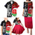 New Zealand And England Rugby Family Matching Puletasi Dress and Hawaiian Shirt 2023 World Cup All Black Combine Red Roses LT14 - Polynesian Pride