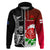 New Zealand And England Rugby Hoodie 2023 World Cup All Black Combine Red Roses LT14 - Polynesian Pride