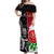 New Zealand And England Rugby Off Shoulder Maxi Dress 2023 World Cup All Black Combine Red Roses LT14 Women Black - Polynesian Pride