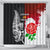 New Zealand And England Rugby Shower Curtain 2023 World Cup All Black Combine Red Roses LT14 - Polynesian Pride