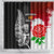 New Zealand And England Rugby Shower Curtain 2023 World Cup All Black Combine Red Roses LT14 - Polynesian Pride