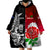 New Zealand And England Rugby Wearable Blanket Hoodie 2023 World Cup All Black Combine Red Roses LT14 - Polynesian Pride