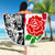 Custom New Zealand And England Rugby Beach Blanket 2023 World Cup All Black Combine Red Roses LT14 - Wonder Print Shop