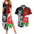 Custom New Zealand And England Rugby Couples Matching Summer Maxi Dress and Hawaiian Shirt 2023 World Cup All Black Combine Red Roses LT14 Black - Polynesian Pride