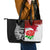 Custom New Zealand And England Rugby Leather Tote Bag 2023 World Cup All Black Combine Red Roses LT14 - Polynesian Pride