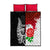 Custom New Zealand And England Rugby Quilt Bed Set 2023 World Cup All Black Combine Red Roses LT14 Black - Polynesian Pride