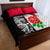 Custom New Zealand And England Rugby Quilt Bed Set 2023 World Cup All Black Combine Red Roses LT14 - Polynesian Pride