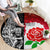 Custom New Zealand And England Rugby Round Carpet 2023 World Cup All Black Combine Red Roses LT14 - Polynesian Pride