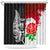 Custom New Zealand And England Rugby Shower Curtain 2023 World Cup All Black Combine Red Roses LT14 Black - Polynesian Pride