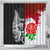 Custom New Zealand And England Rugby Shower Curtain 2023 World Cup All Black Combine Red Roses LT14 - Polynesian Pride