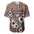 Bula Fiji Baseball Jersey Unique Masi Tapa Pattern LT14 Brown - Polynesian Pride