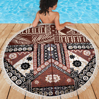 Bula Fiji Beach Blanket Unique Masi Tapa Pattern LT14 - Wonder Print Shop