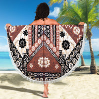 Bula Fiji Beach Blanket Unique Masi Tapa Pattern LT14 - Wonder Print Shop