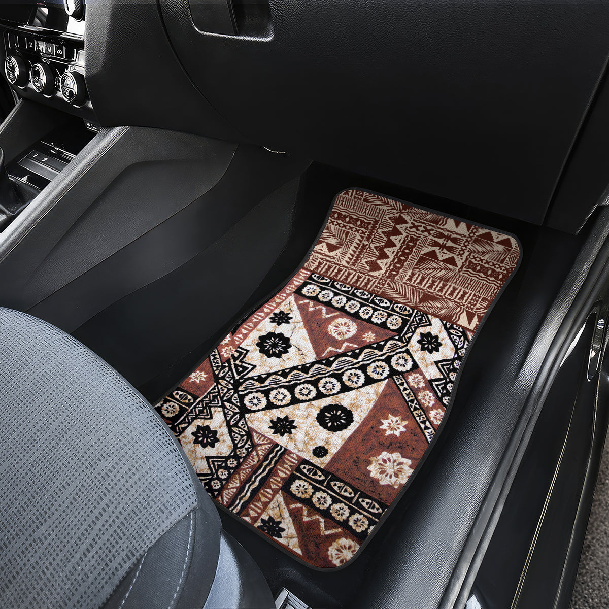 Bula Fiji Car Mats Unique Masi Tapa Pattern LT14 - Polynesian Pride