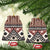 Brown Bula Fiji Ceramic Ornament Unique Masi Tapa Pattern