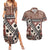 Bula Fiji Couples Matching Summer Maxi Dress and Hawaiian Shirt Unique Masi Tapa Pattern LT14 Brown - Polynesian Pride