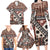 Bula Fiji Family Matching Long Sleeve Bodycon Dress and Hawaiian Shirt Unique Masi Tapa Pattern LT14 - Polynesian Pride