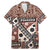 Bula Fiji Family Matching Mermaid Dress and Hawaiian Shirt Unique Masi Tapa Pattern LT14 Dad's Shirt - Short Sleeve Brown - Polynesian Pride