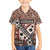 Bula Fiji Family Matching Off Shoulder Long Sleeve Dress and Hawaiian Shirt Unique Masi Tapa Pattern LT14 Son's Shirt Brown - Polynesian Pride